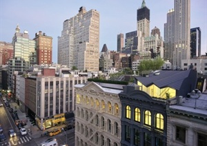 纽约曲折屋顶公寓楼jpg实景图