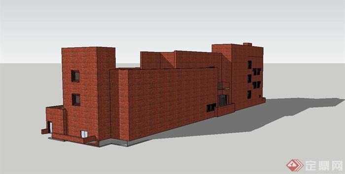 某新古典风格电影院建筑设计SU模型(5)