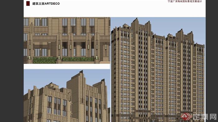 某新古典风格住宅小区景观规划设计PDF方案(8)