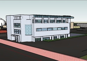 现代化工厂区建筑设计SU(草图大师)模型