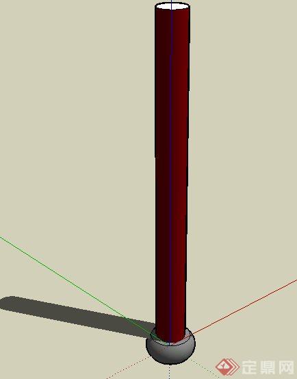 木柱圆柱设计su模型(2)