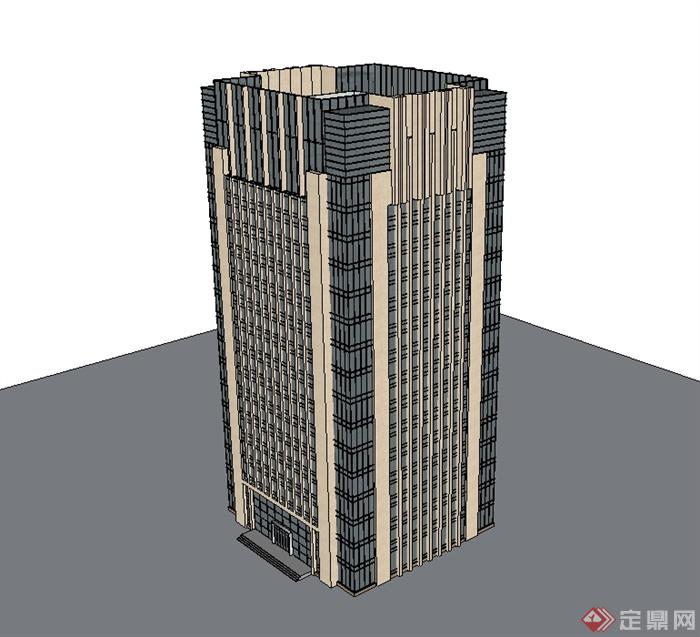 现代高层办公楼写字楼设计su模型(1)