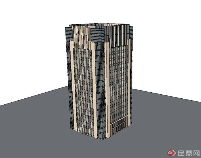 现代高层办公楼写字楼设计su模型(2)