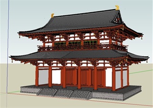 古典中式风格古建设计SU(草图大师)模型