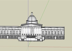 某欧式风格政府大楼建筑设计SU(草图大师)模型