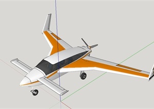 现代风格飞机SU(草图大师)模型设计