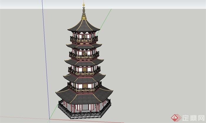 中国古建筑大合集SU模型含JPG图片文件(9)