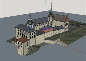 某欧式古堡建筑设计SU(草图大师)模型
