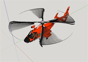 直升机设计SU(草图大师)模型