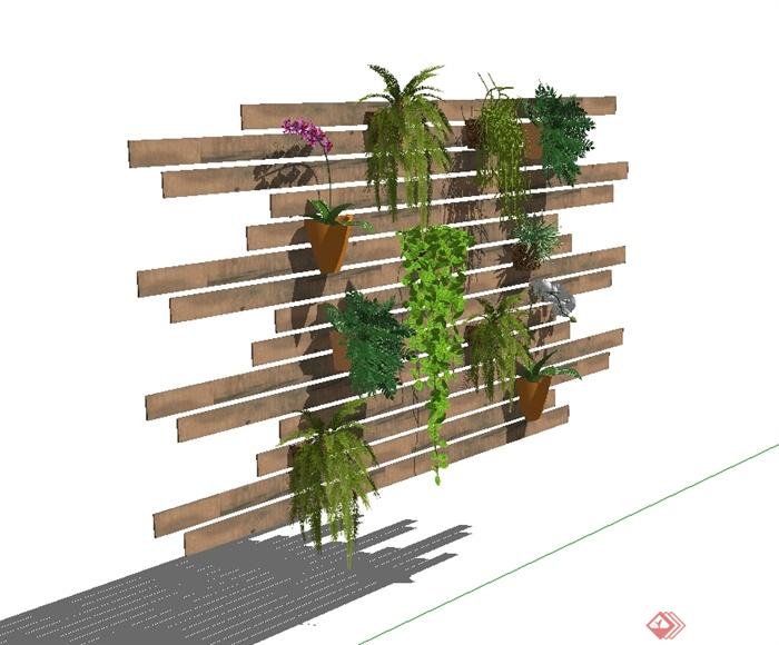 庭院立体绿化植物设计SU模型(2)