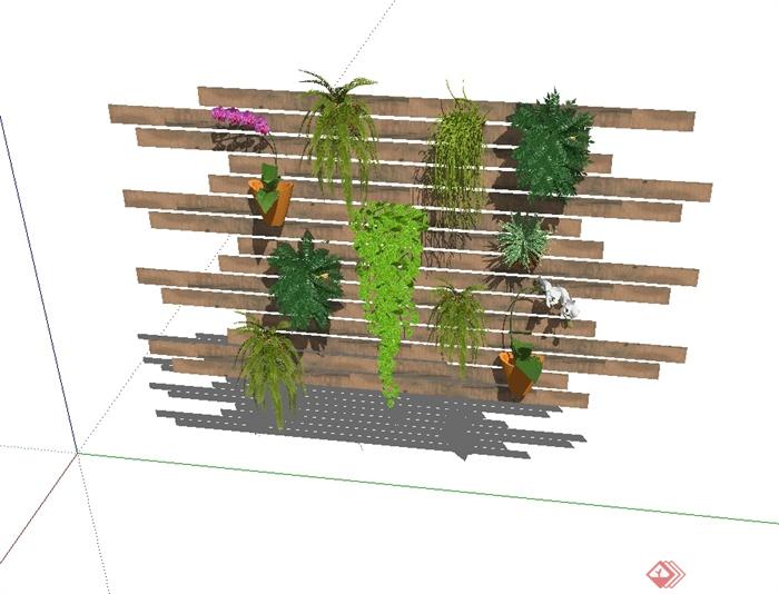 庭院立体绿化植物设计SU模型(3)
