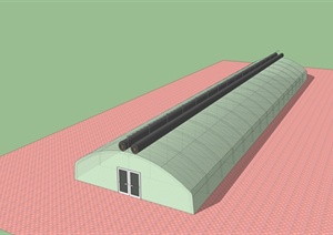 日光温室、拱棚SU(草图大师)模型