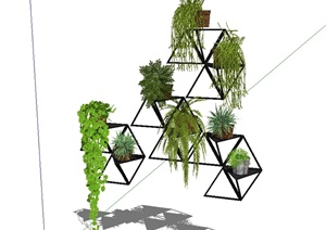 某装饰立体绿化植物设计SU(草图大师)模型