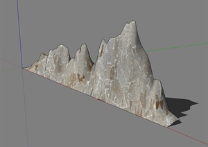 某简单的假山设计SU(草图大师)模型