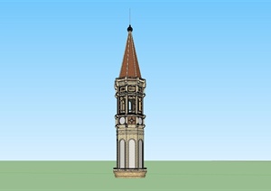 某英式景观塔设计SU(草图大师)模型