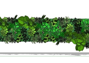 简约垂直绿化植物墙SU(草图大师)模型