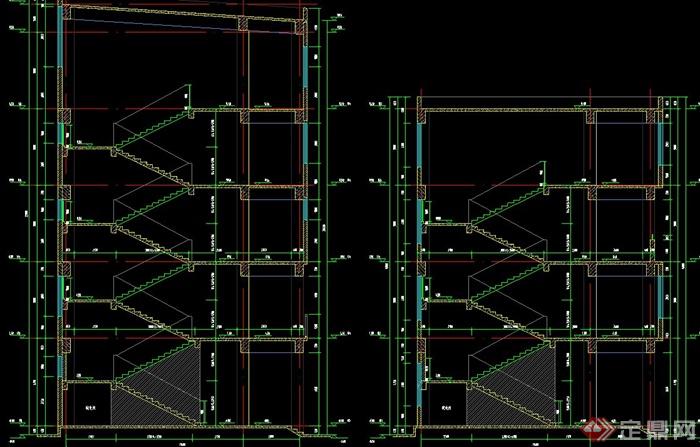 某现代风格学校教学楼建筑设计CAD施工图(4)
