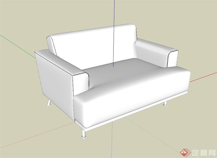 某客厅沙发设计su模型(1)