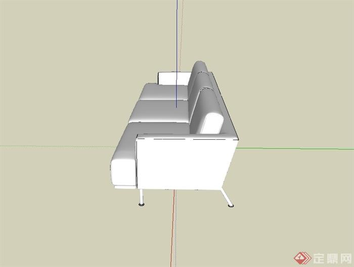 某现代办公室沙发设计su模型(3)