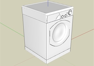 某室内洗衣机设计SU(草图大师)模型