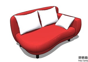 某现代风格沙发躺椅设计SU(草图大师)模型