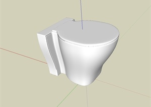 单个卫浴马桶设计SU(草图大师)模型