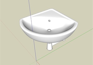 卫生间洗手盆设计SU(草图大师)模型