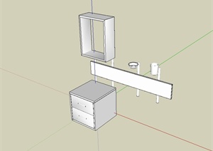 室内空间柜子设计SU(草图大师)模型