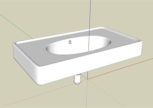 卫生间洗脸池设计SU(草图大师)模型