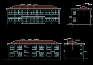 欧式风格村委会建筑楼设计cad施工图