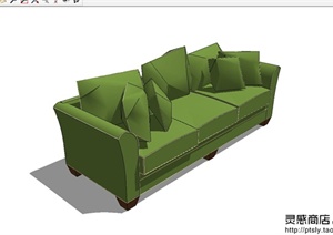 某简约现代沙发设计SU(草图大师)模型