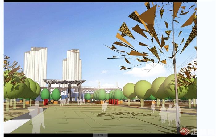 长兴某现代风格人民广场景观规划设计JPG方案(14)
