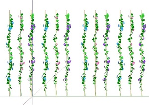 藤蔓及垂直植物SU(草图大师)模型设计