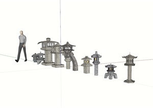 十种日本灯塔设计SU(草图大师)模型