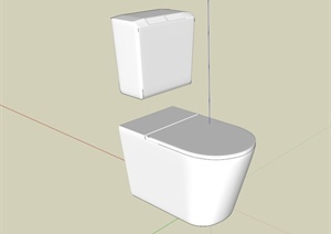 卫生间马桶设计SU(草图大师)模型