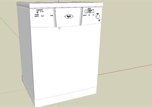 现代洗衣机设计SU(草图大师)模型