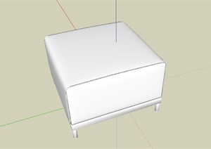 现代简约沙发坐凳设计SU(草图大师)模型