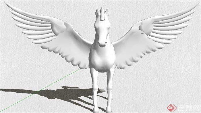 飞马雕塑su模型(1)