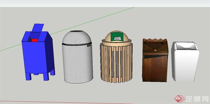 垃圾桶模型设计合集SU模型(1)