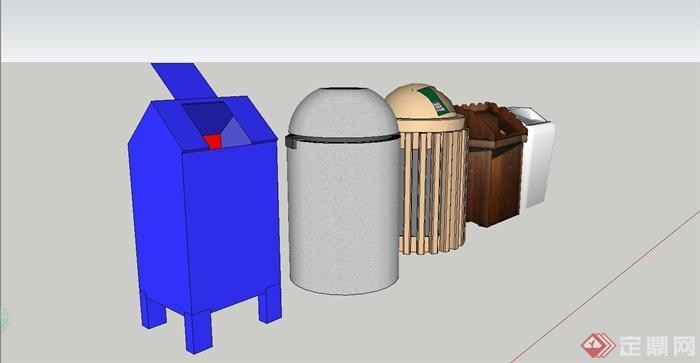 垃圾桶模型设计合集SU模型(3)
