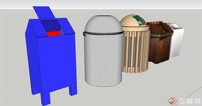 垃圾桶模型设计合集SU模型(5)