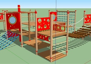 某简约儿童游乐设施设计SU(草图大师)模型