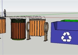 街道垃圾桶设计SU(草图大师)模型