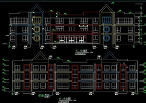 幼儿园建筑设计合集CAD全套施工图含JPG效果图