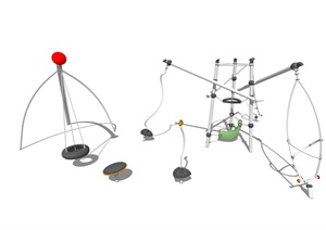 简约游乐设施设计SU(草图大师)模型