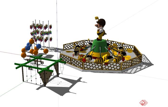 某公园游乐设施设计su模型(2)