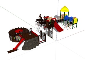 幼儿园游乐设施设计SU(草图大师)模型
