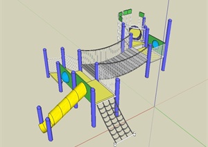 现代风格详细精致儿童器材设计SU(草图大师)模型
