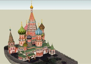 仿美国圣彼得堡建筑设计SU(草图大师)模型