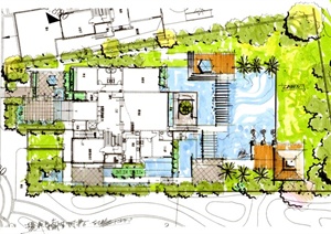 大江景欧式风格别墅区庭院景观规划设计JPG方案